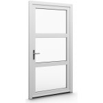 Aluplast jednokřídlové hlavní vchodové dveře antracit/bílé 06 Pravé 85 x 200 cm – Hledejceny.cz