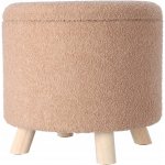HOMESTYLING Taburet s úložným prostorem TEDDY 40 cm béžová KO-AAK400210 – Sleviste.cz