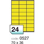 Rayfilm R0121 žluté etikety 70x36mm 100 listů – Sleviste.cz