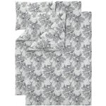 Livarno povlečení z jemného flanelu bílá/šedá 140x200 70x90 – Zboží Dáma