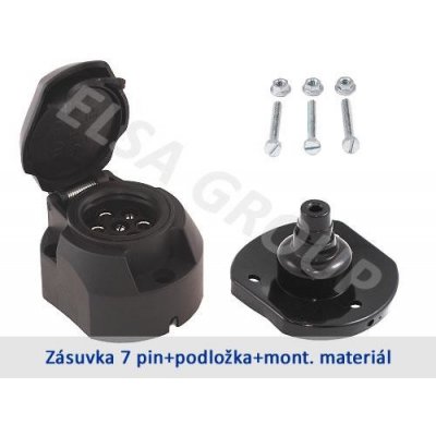 Zásuvka 7pin (DIN) IPx4 + podložka