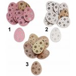 Lepaso Vajíčka přízdoba dřevo 10ks/4cm Mix – Hledejceny.cz