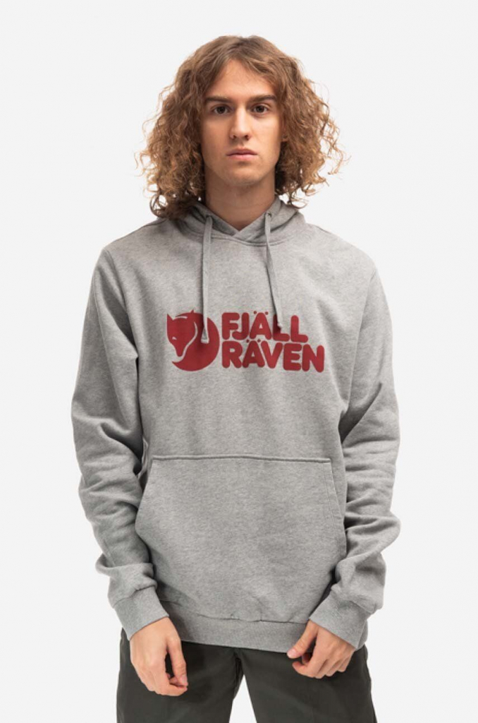 Fjallraven Fjällräven Logo Hoodie GREY-MELANGE