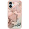 Pouzdro a kryt na mobilní telefon Apple PROTEMIO 86537 IMD MARBLE Ochranný kryt pro Apple iPhone 16 Plus ROSE GOLD