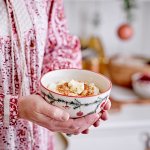 Bloomingville Kameninová miska Yule Green/Cream 500 ml – Zboží Dáma