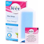 Veet Wax Strips voskové depilační pásky pro citlivou pokožku Almond Oil & Vitamin E 12 ks – Zboží Mobilmania