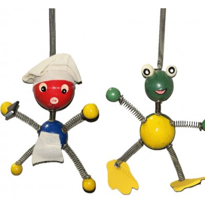 Dřevěná dekorace - hračka na pružině – Hledejceny.cz