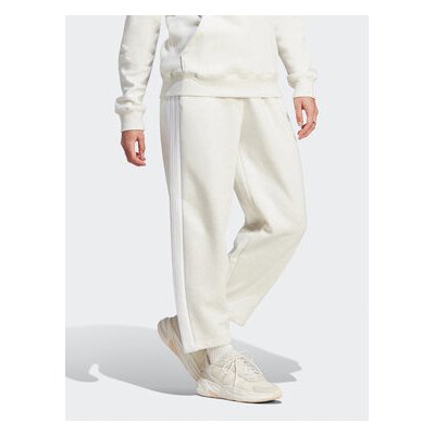 adidas Teplákové kalhoty Essentials 3-Stripes Open Hem Fleece IM0248 Écru Loose Fit – Zboží Mobilmania