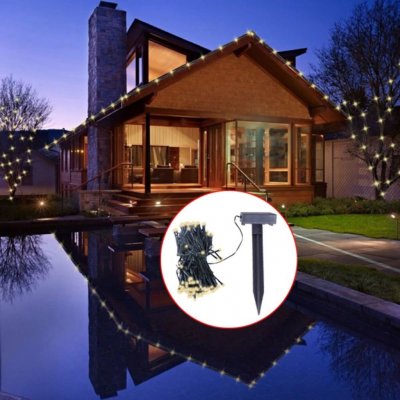 zahrada-XL LED solární světelné řetězy teplé bílé světlo vánoční dekorace – Sleviste.cz