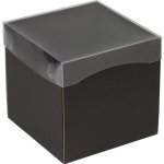 Dárková krabice s průhledným víkem 150x150x150 mm, černá – Zboží Mobilmania