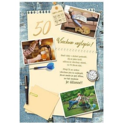 ARGUS Přání k 50. narozeninám 15-8017c50 – Zboží Dáma