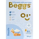 Beggs Mléčná 3zrnná kaše se sušenkami 200 g – Zboží Dáma