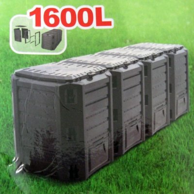 KAXL Plastový 1600l, černý MODULE Compogreen IKSM1600C – Zboží Mobilmania