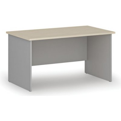 PRIMO Kancelářský psací stůl rovný GRAY, 1400 x 800 mm, šedá/bříza – Zboží Mobilmania
