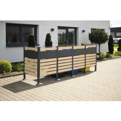 Westmann Planum 4 plechový 330 x 90 x 120 cm dřevo antracit – Sleviste.cz