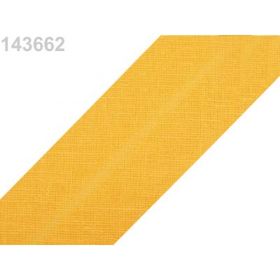 Šikmý proužek bavlněný zažehlený - šíře 30mm - různé barvy Šikmý proužek bavlněný 30mm: 143 662 Žlutá – Zboží Mobilmania
