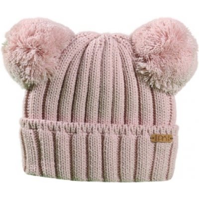 dětská pletená čepice s nášivkou Pletex H127 Světle pudrová – Sleviste.cz