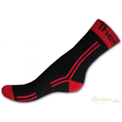 Nepon Dětské thermo ponožky černá červená