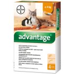 Advantage Spot-on pro malé kočky a králíky 40 mg 4 x 0,4 ml – Hledejceny.cz