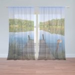 Sablio Záclony Molo na jezeře: 2ks 150x250cm – Hledejceny.cz