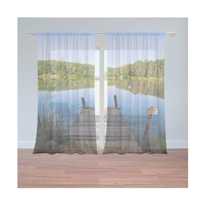 Sablio Záclony Molo na jezeře: 2ks 150x250cm – Hledejceny.cz