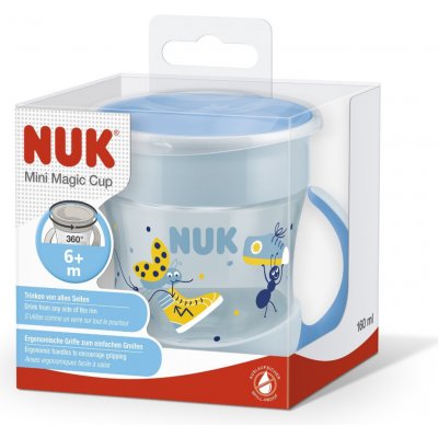 Nuk hrníček dětský Mini Magic 360° modrá 160 ml – Zboží Dáma