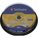 Verbatim DVD+RW 4,7GB 4x, SERL, spindle, 10ks (43488) – Zboží Mobilmania