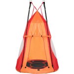 Timeless Tools závěsná houpačka ve tvaru kruhu 110 cm červená se stanem – Hledejceny.cz