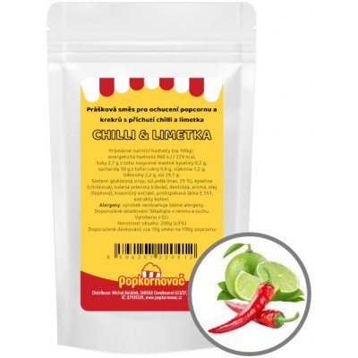 Popkornovač.cz Popcorn příchuť Chilli Limetka 200 g – Zboží Dáma