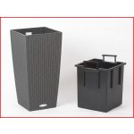 Lechuza Květináč Cubico Cottage Antracit 30 cm – Sleviste.cz