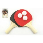 Teddies Sada stolní tenis/ping pong dřevěná 25cm s míčky v pouzdře – Zbozi.Blesk.cz