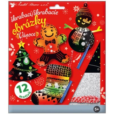 Anděl Sada škrabacích obrázků s doplňky Vánoce – Zboží Dáma