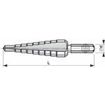 Vrták stupňovitý bit 1/4" HSS Bučovice - 643 010 4-20mm – Zboží Mobilmania