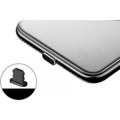 Kryt Apple iPhone záslepka konektoru Lightning Aluminium černá – Zboží Živě