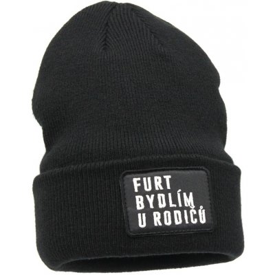 Dětská CHLAPECKÁ zimní ČEPICE Furt bydlím u rodičů ČERNÁ – Zboží Dáma