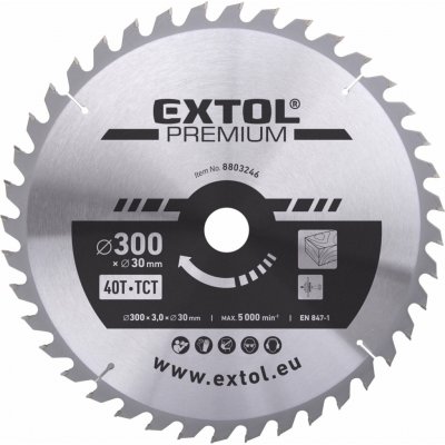 Kotouč pilový s SK plátky, ⌀300x3,0x30mm, 40T EXTOL PREMIUM – Hledejceny.cz