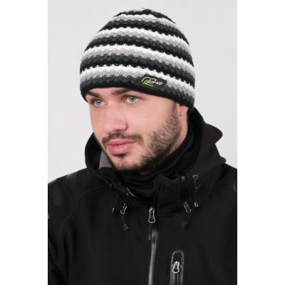R-JET ČEPICE PÁNSKÁ ZIMNÍ PLETENÁ ČERNÁ/ŠEDÁ/BÍLÁ 031 HR 031 – Hledejceny.cz