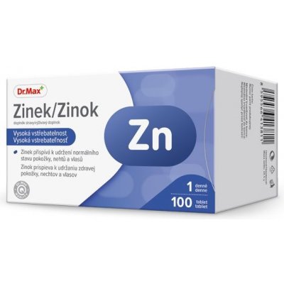 Dr.Max Zinek 15 mg 100 tablet od 149 Kč - Heureka.cz