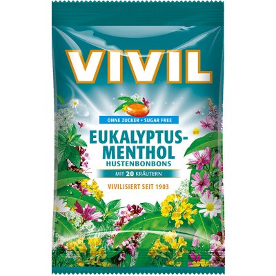Vivil Eukalyp.-ment.+20 druhů bylin bez cukru 120 g – Zboží Dáma
