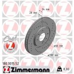 Brzdový kotouč ZIMMERMANN 180.3015.52 | Zboží Auto