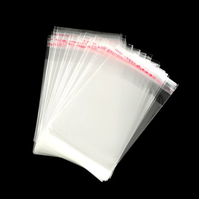 Celofánové sáčky s lepící klopou - transparentní - 8 x 6 cm - 100 ks – Zboží Dáma