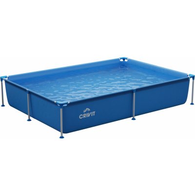 CRIVIT Bazén s ocelovým rámem 2,28 x 1,59 x 0,42 m – Zboží Mobilmania