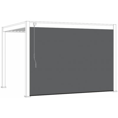 ROJAPLAST Zástěna pro bioklimatické pergoly, tmavě šedá, 4 m – Sleviste.cz