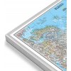 Nástěnné mapy National Geographic Rusko - nástěnná mapa Classic 77 x 60 cm Varianta: magnetická mapa, Provedení: stříbrný rám