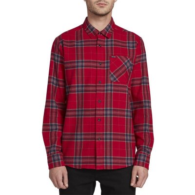 Volcom košile Caden plaid L/S engine red (ENR)