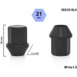 Kolová matice M14x1,5 Ford, kužel, klíč 21, DF03F-BLACK, uzavřená, černá, výška 35 mm | Zboží Auto