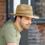 Pánský slaměný klobouk se zvednutou krempou – Zboží Dáma