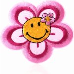 Pro Háčkování Nažehlovací aplikace květina růžová – Zboží Dáma