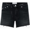 Dámské šortky Calvin Klein dámské džínové kraťasy mid rise short černé