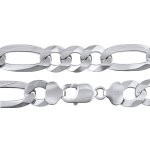 SILVEGO Stříbrný masivní řetěz a náhrdelník pro muže Figaro TTTA3P3006LN – Zboží Dáma